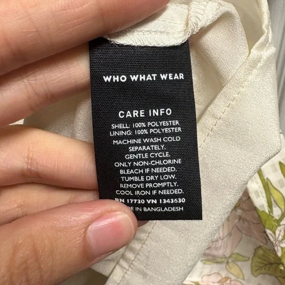 Who What Wear Floral Ruffle/Tiered Bishop Sleeve Dress Size Large - Picture 4 of 5